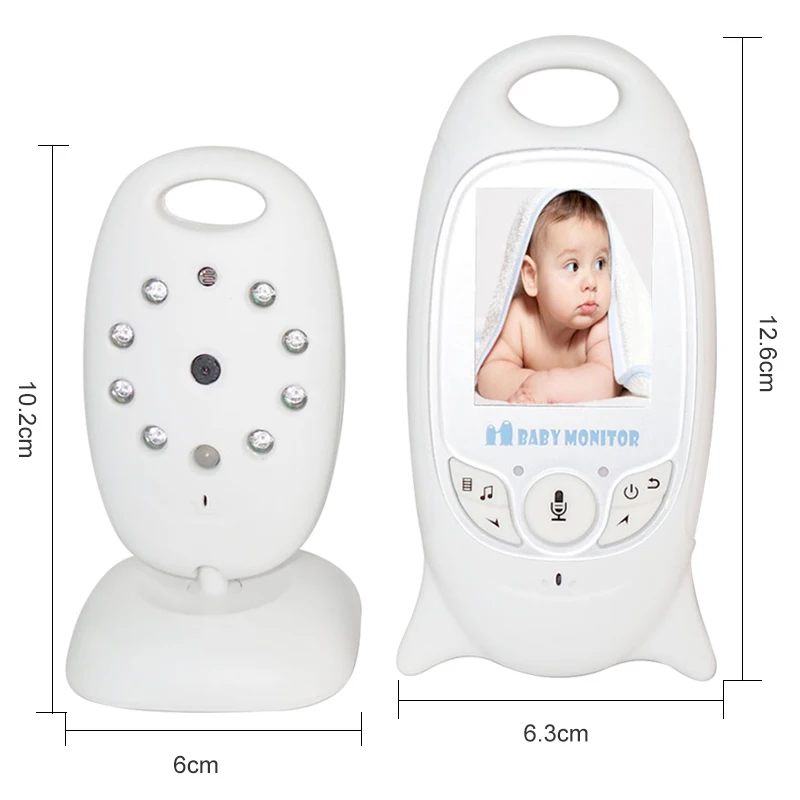  wireless video baby monitor with 8 lullaby 2.0 inch color security camera 2 way talk nightvision ir
