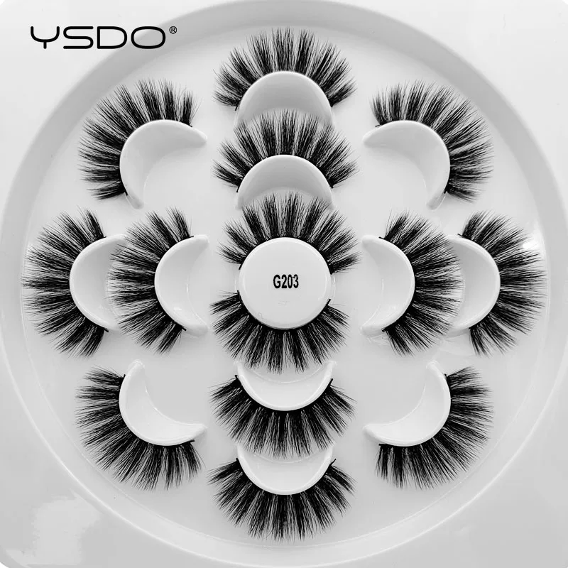 

YSDO 7 pairs 3d mink lashes natural false eyelashes volume lashes makeup mink eyelashes eyelash extension fake lashes maquillaje