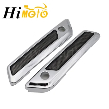 

Chrome Motorcycle Saddle Bag Latch Covers&Reflectors For Harley 14-18 Touring Street Road Electra Glide Road King FLHT FLHX FLHR