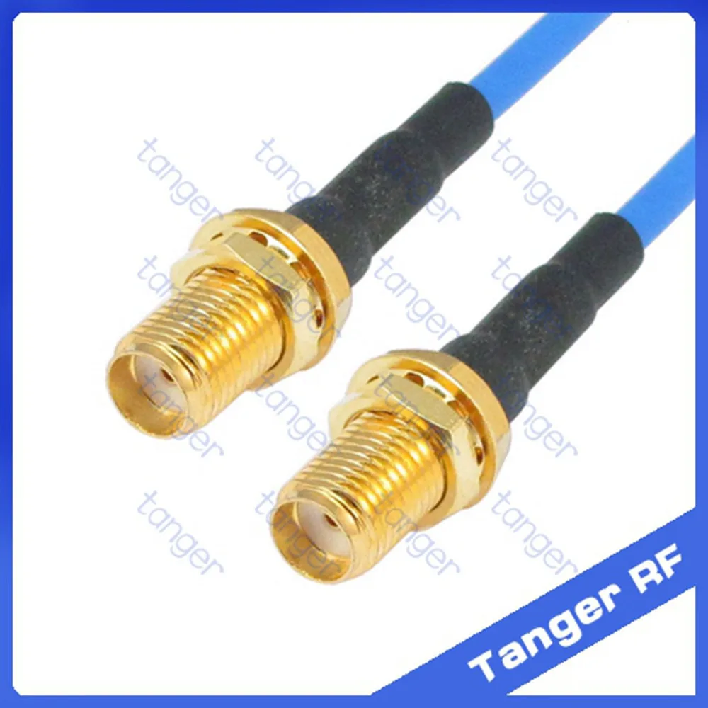 Tanger RF SMA female to jack прямой разъем с RG405 RG086 коаксиальный Перемычка синий кабель 8