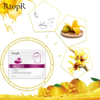 10pcs 5packs Mango Vitamin C Hydrating Anti Aging Eye Mask Skin Serum Gold Eye Patches