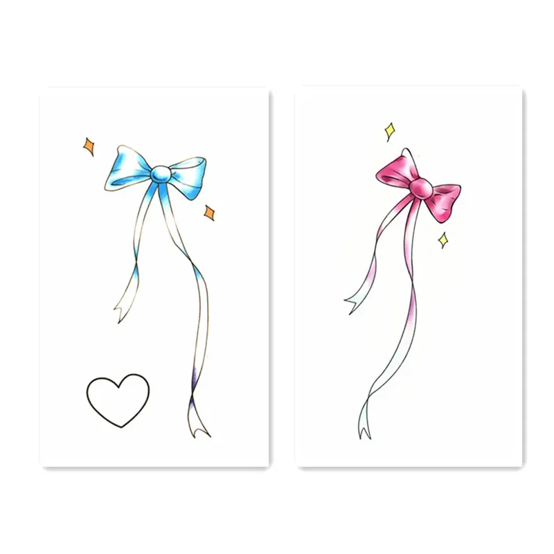 Temporary tattoos stickers summer styles cute bow tattoo flash tattoos paste makeup hands girls children water transfer papers