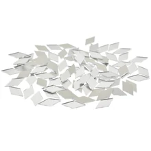 100PCS Diamond Shape Glass Mirror Mosaic Tiles Bulk Home Decoration Crafts DIY Accessory Wall Artwork Supplies