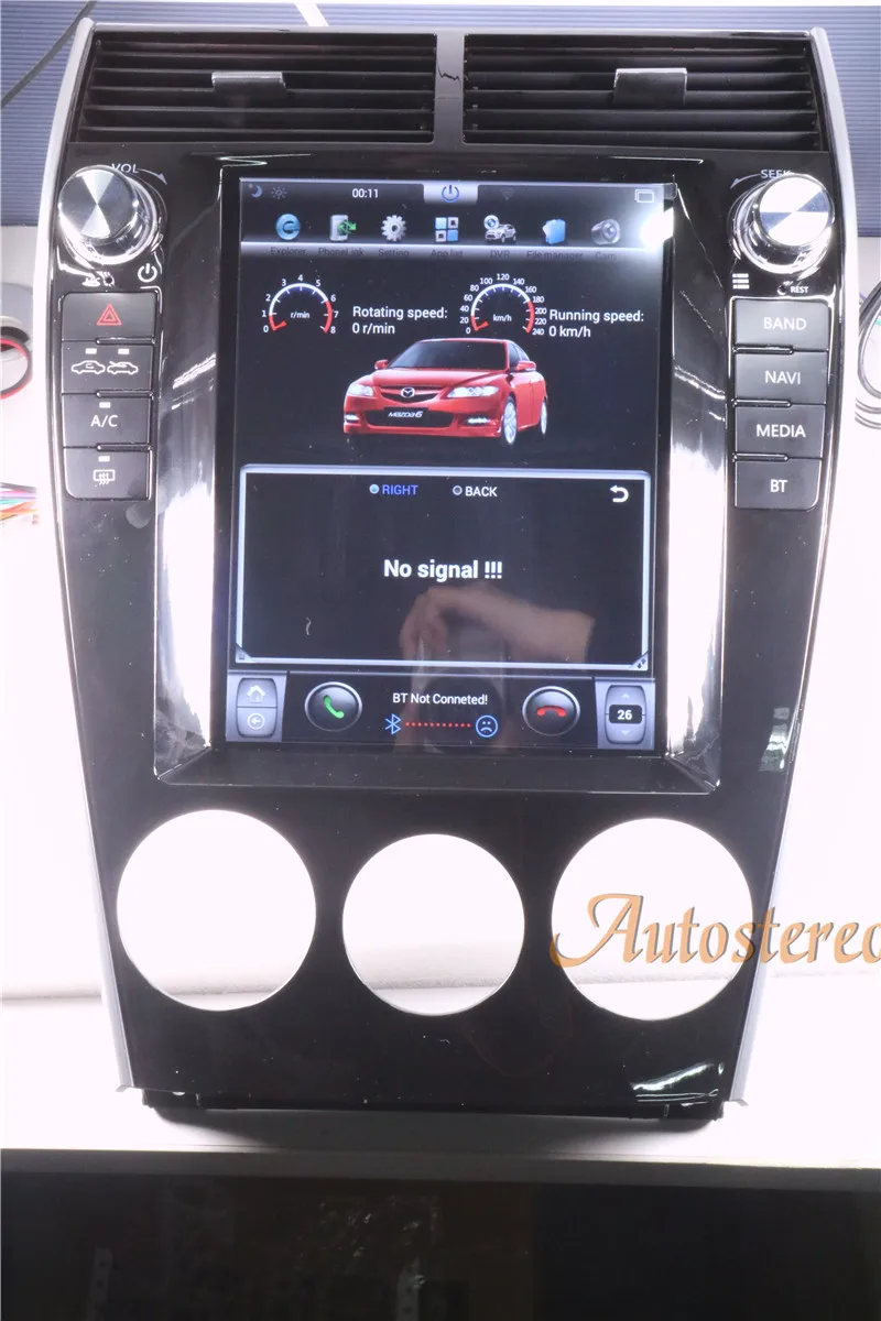 Sale Android 7.1 Tesla style Car no DVD Player GPS Navigation For Mazda6 2002-2008 radio tape recorder stereo headunit multimedia IPS 25