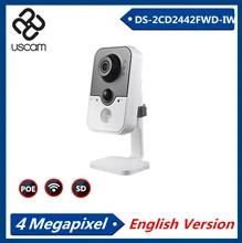 2016 Хик Новый Мини IP Камера Крытый Камеры Безопасности Булти-в WIFI Полный HD1080p Видео 4MP ИК Сеть Cube камера DS-2CD2442FWD-IW
