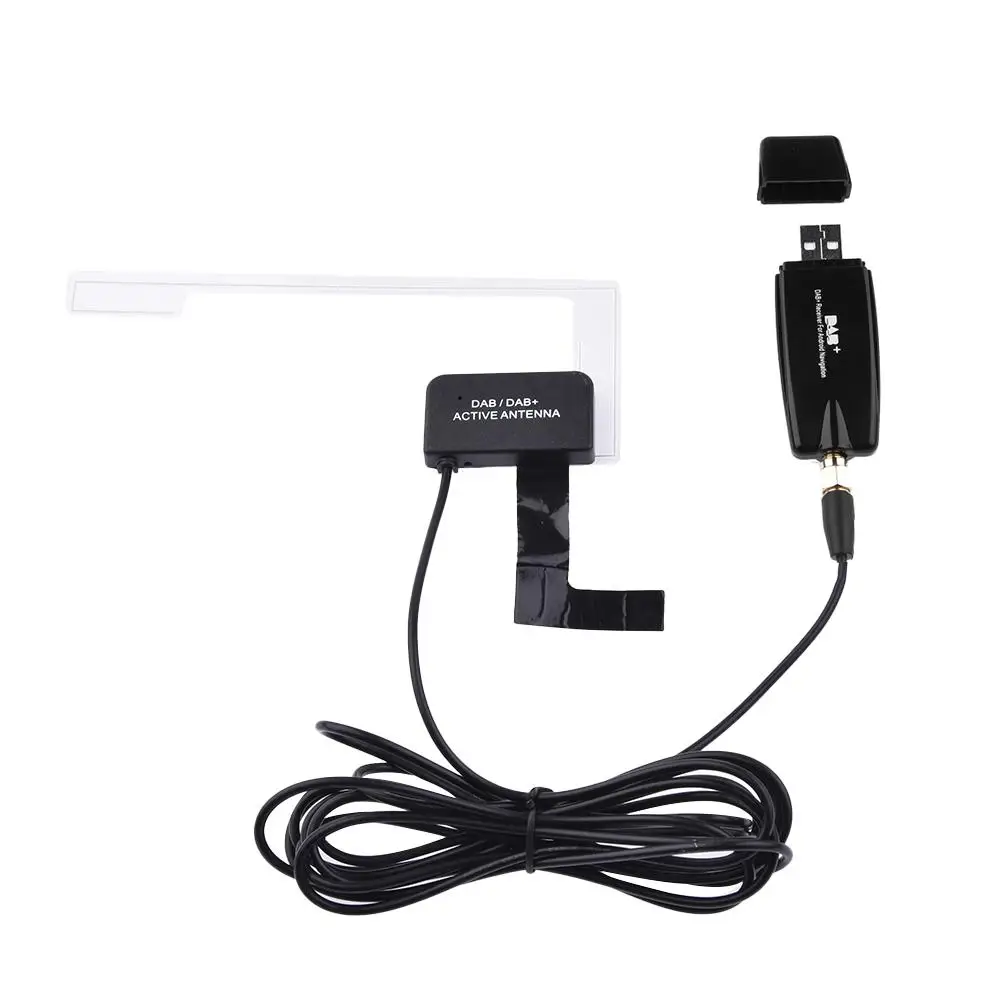 Car DAB Antenna With USB Adapter Receiver For Android 4.4 5.1 6.0 7.1 Car Player Applicable For Europe Australia dab adapter usb