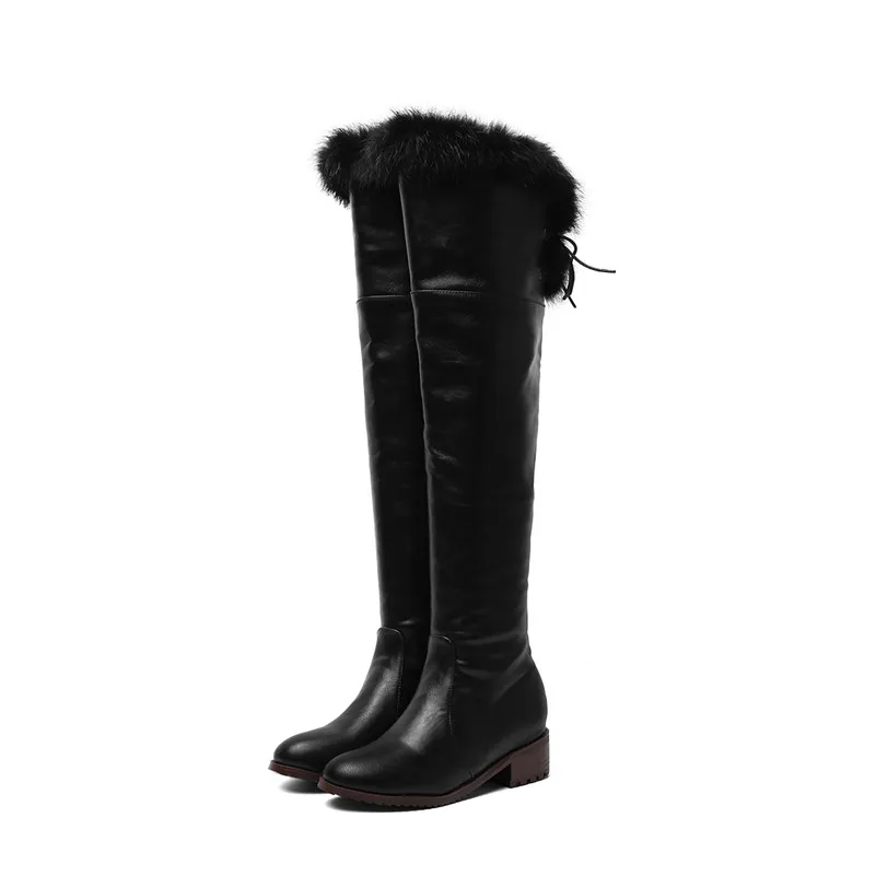 FEDONAS Autumn Winter Quality Microfiber Leather Women Over The Knee Boots Warm Long Boots Night Club Basic Shoes Woman