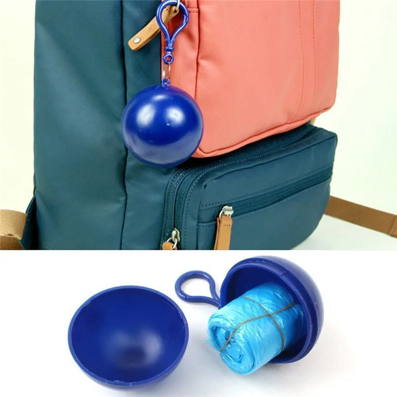 2 шт унисекс одноразовый дождевик портативный дождевик пончо дождевик брелок мяч плащи - Цвет: Navy blue