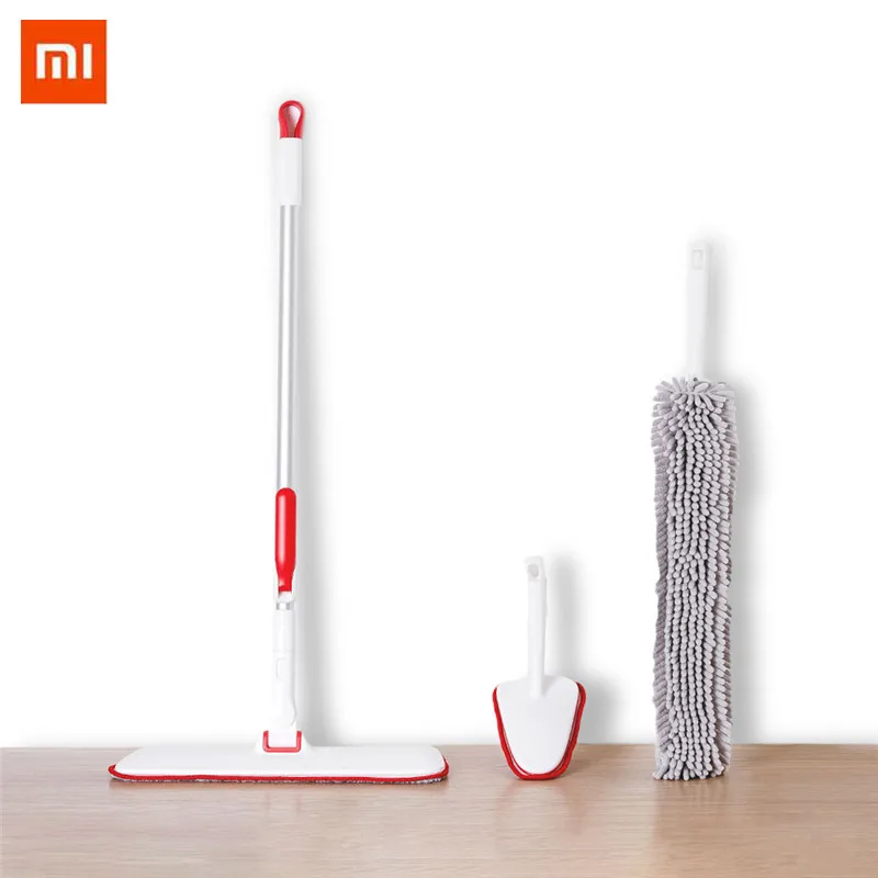 Xiaomi Mijia многофункциональный набор для чистки дивана ручной плоской шваброй тряпка щетка для чистки ванной комнаты домашний бытовой инструмент для чистки 86