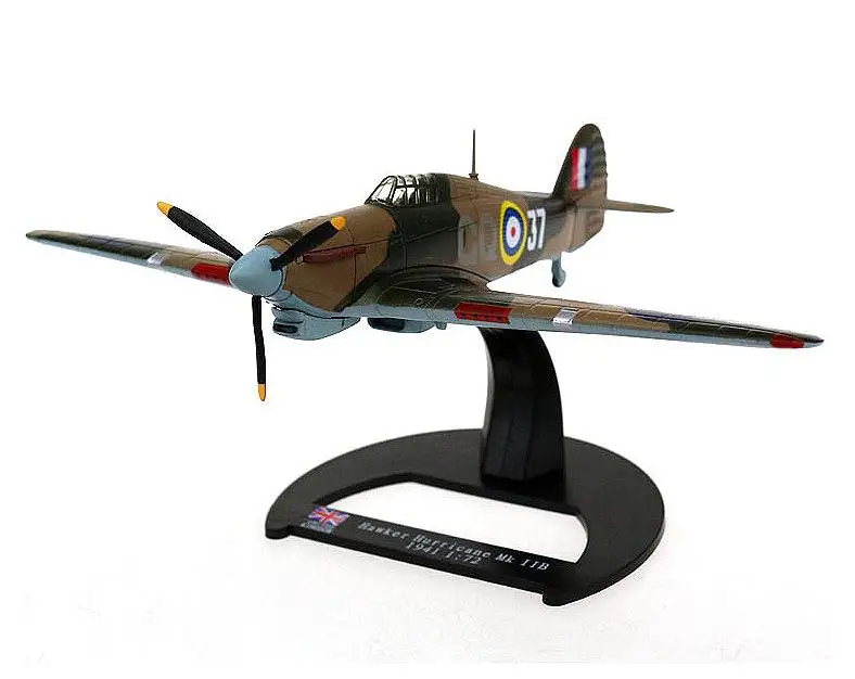 Британский Hawker WWII Hurricane MK IIB 1/72 модель самолета литья под давлением AVIONES| |