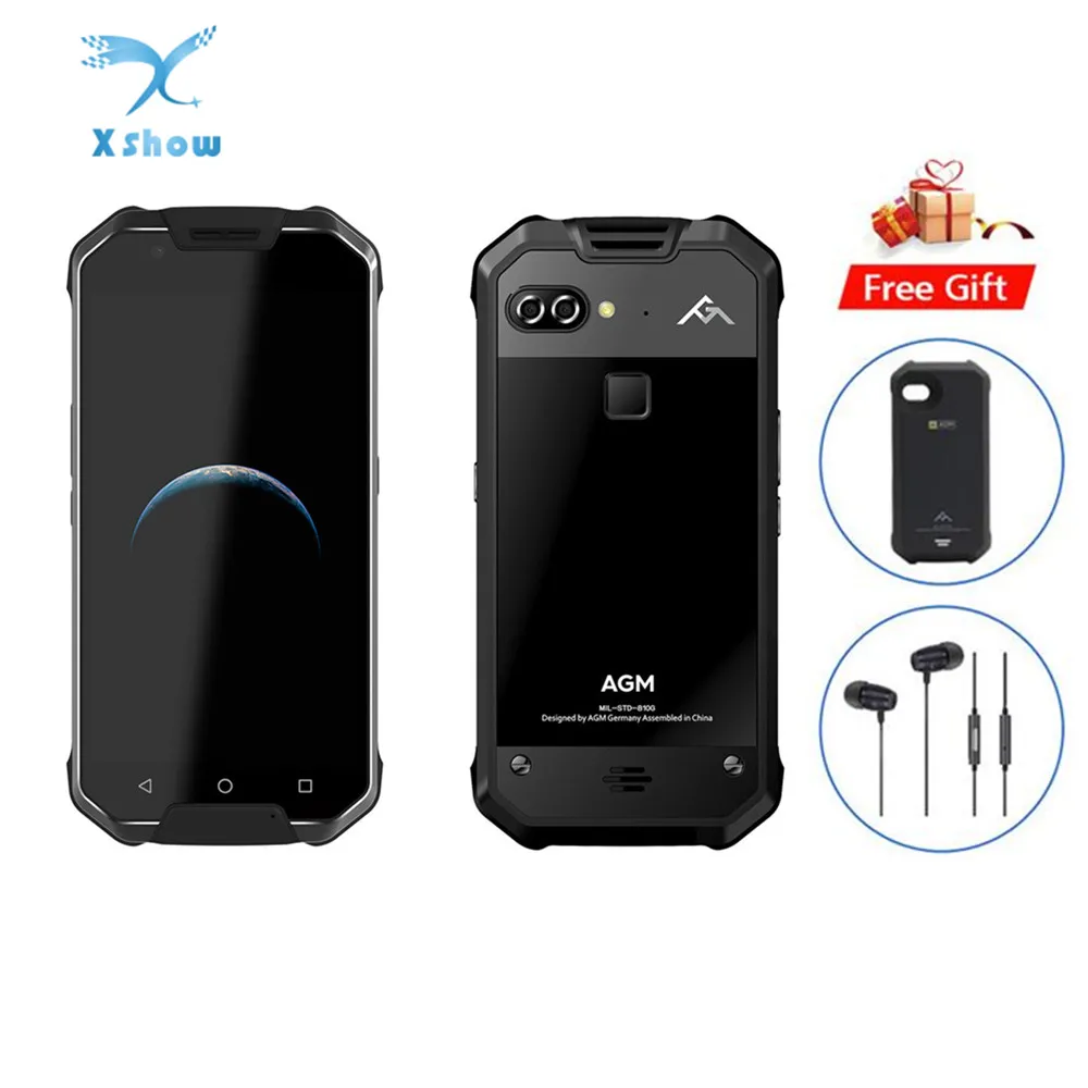 AGM X2 ЕС IP68 водонепроницаемый мобильный телефон 5," 6 ГБ ОЗУ 128 Гб ПЗУ Android 7,1 MSM8976SG Восьмиядерный 12,0 МП 6000 мАч NFC Смартфон