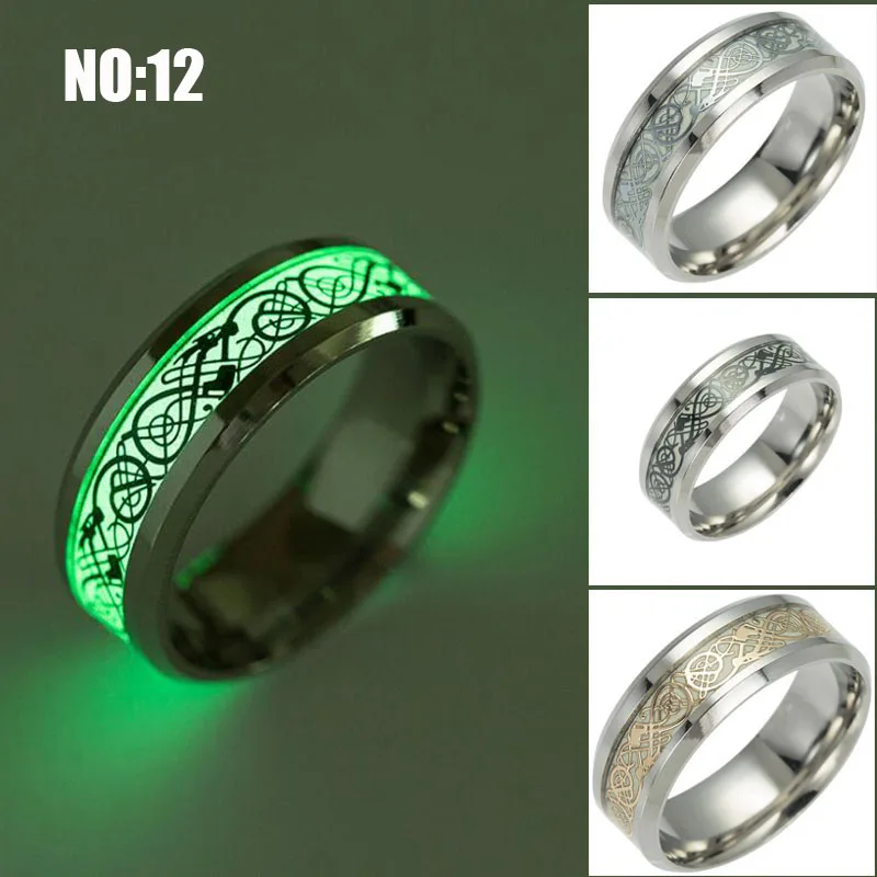 16 видов светящийся Скелет Властелин, обручальное кольцо для мужчин из нержавеющей стали, кольца на палец для женщин
