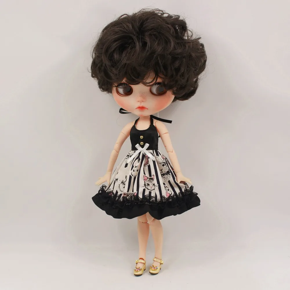 Neo Blythe Doll Black Kitty Strap Dress 3