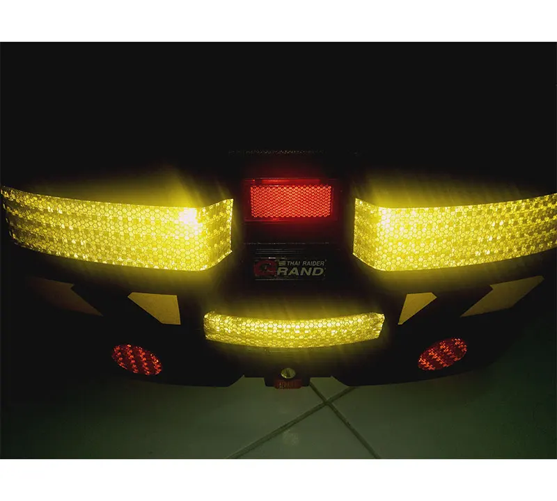 ПВХ лента желтая светоотражающая лента наклейка s Moto для автомобильного стайлинга светоотражающий Скотч на для задней части велосипеда Светоотражающая наклейка для автомобиля Безопасность