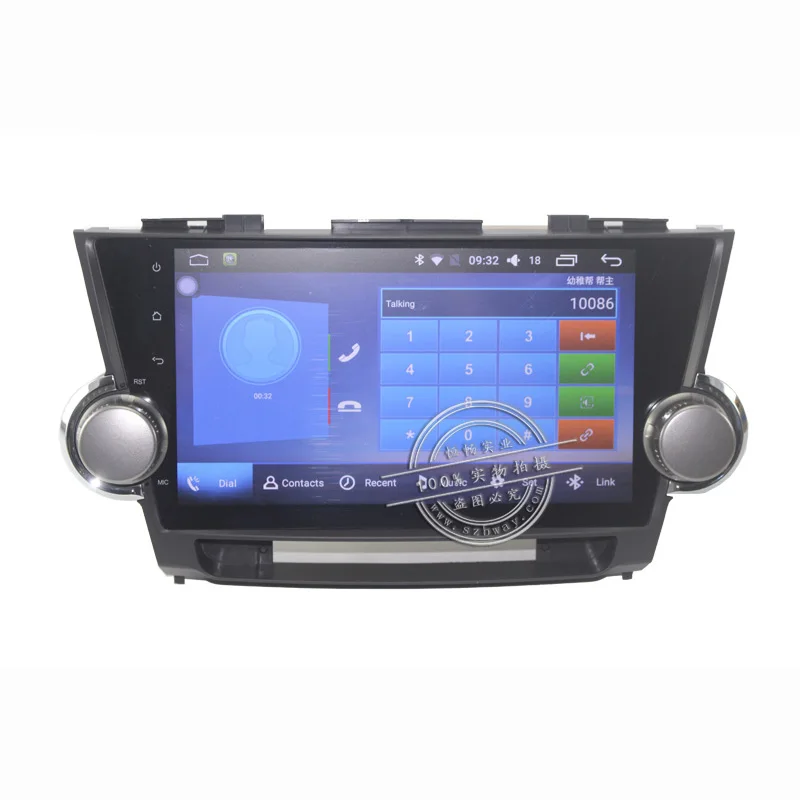Clearance Bway 10.2"Car radio for Toyota Highlander Kluger 2008 2009 2010 2011 2012 Quadcore Android 7.0 car dvd player with 1 G RAM 16G 18