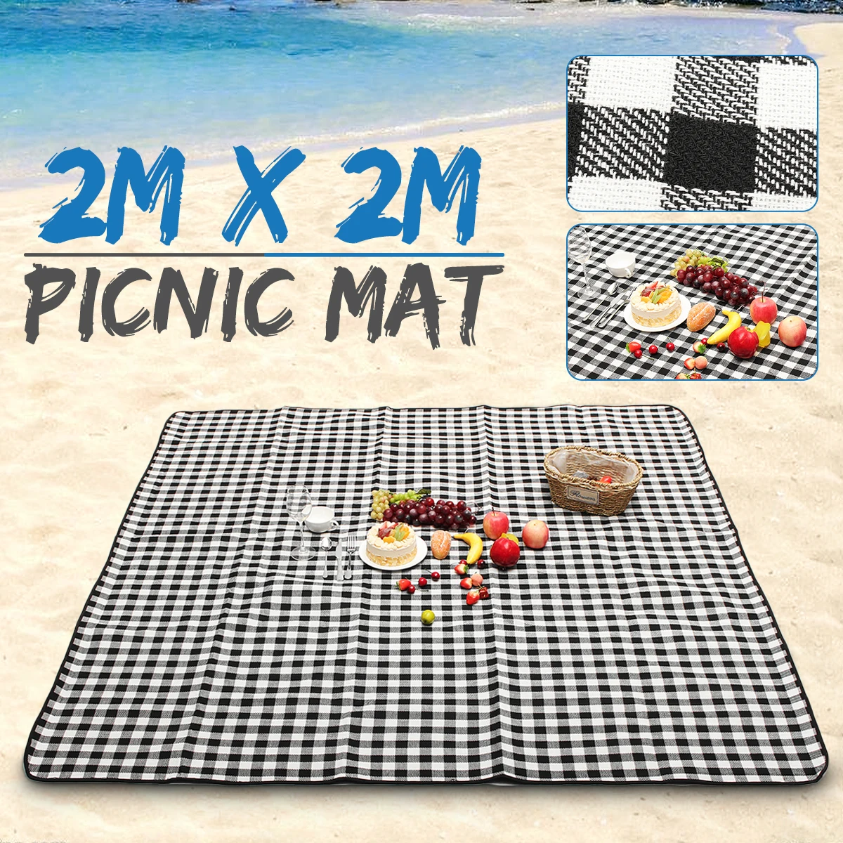 Extra Large Waterproof Picnic Blanket Travel Outdoor Beach Camping Soft Mat Rug