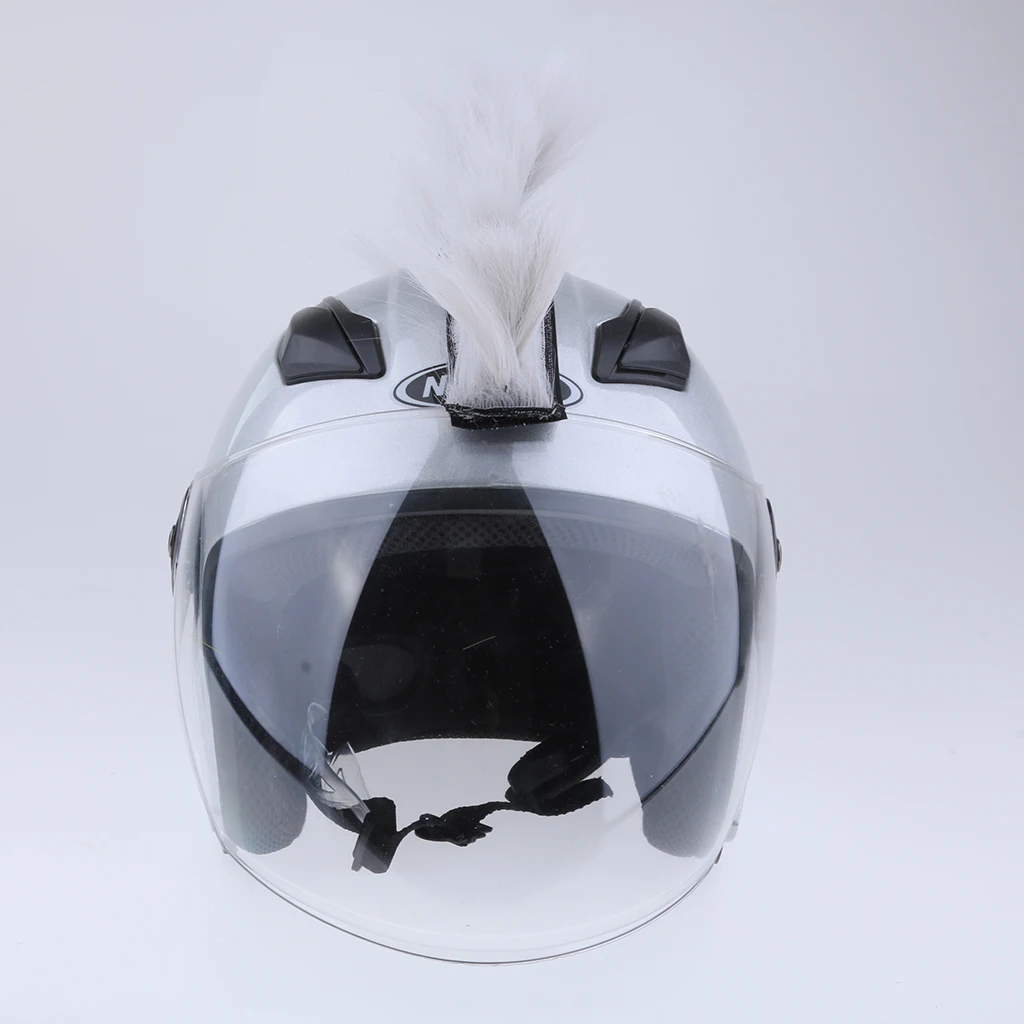 Motorcycle Adhesive Helmet Mohawk Hair Patches Skinhead Costumes Wig Skinhead Wig for Cosplay Costumes Hairpiece