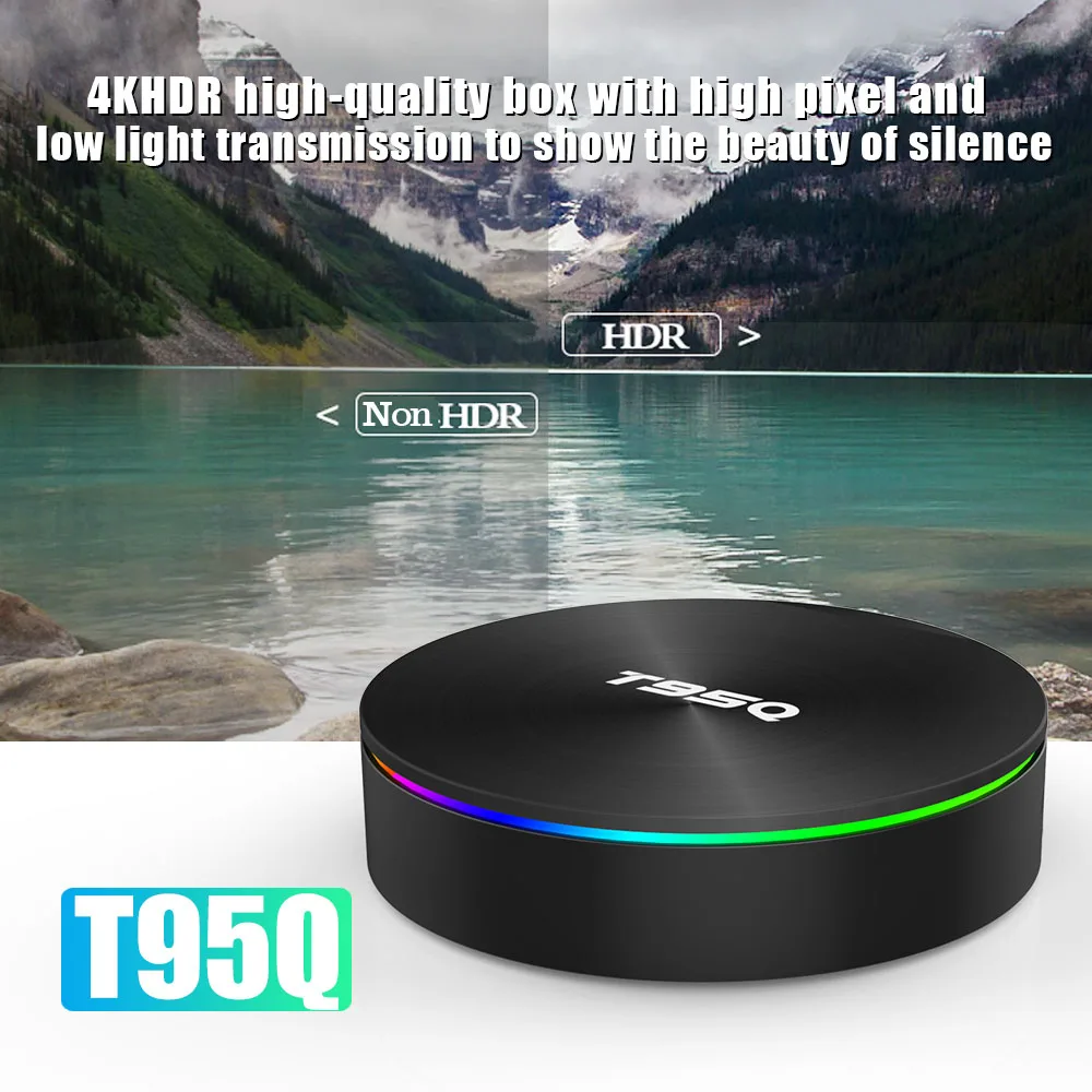 T95Q Android 9,0 tv box Smart Box T ТВ коробка 4G 32/64G S905X2 4 ядра 2,4/5,8G, Wi-Fi, BT4.1 100 м 4 к HD медиаплеер Android tv BOX