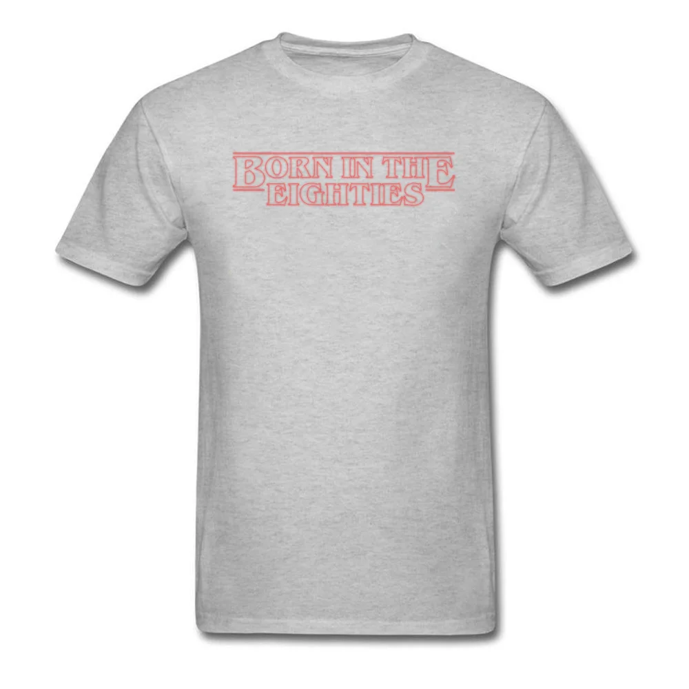 Boy Tops Shirts Classic 2018 Hot Sale Birthday T-shirts Pure Cotton Short Sleeve Casual Tee-Shirts Crewneck Free Shipping born in the 80 s 4977 grey
