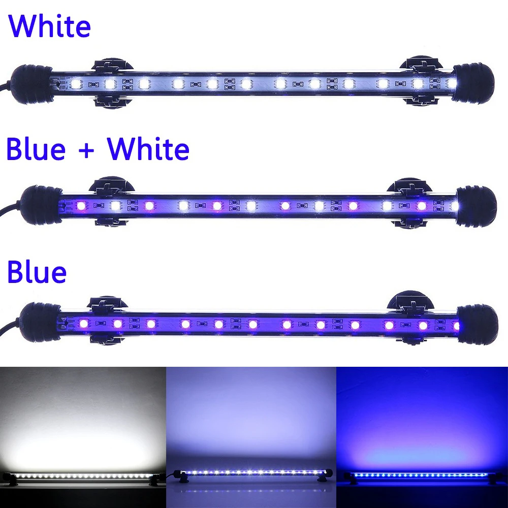 

18-48 CM Aquarium Fish Tank LED Light Submersible LED Aquarium Light IP68 Waterproof Fish Tank Light US Plug DayNight D25