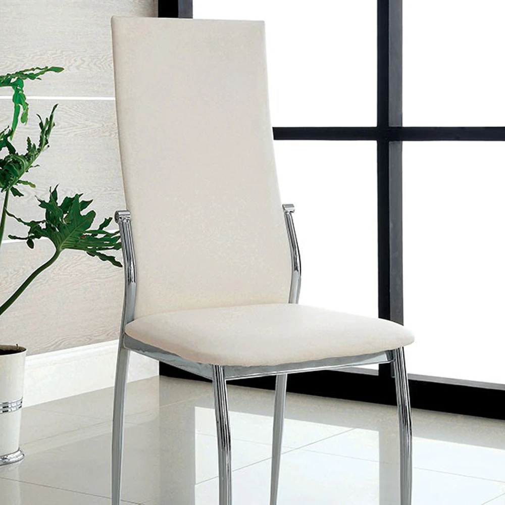 Kalawao Contemporary Side Chair, White Finish, Set of 2 (2)