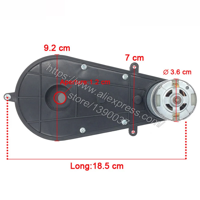 570 35000RPM Gearbox with 65W High Torque 12V DC Motor for Kids Ride on Car SUV 