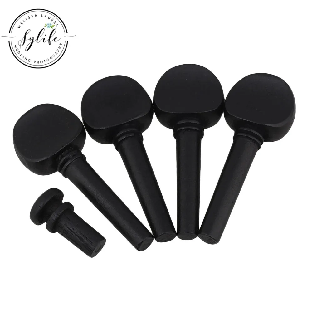 

Black 4/4 Violin Tuning Pegs Tuners with Tail End Pin 61x23mm