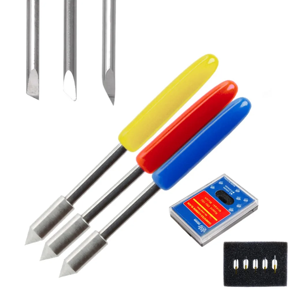 

5Pcs 30/45/60 degrees Cutting Vinyl Plotter Blades For Graphtec CB09U Vinyl Cutte