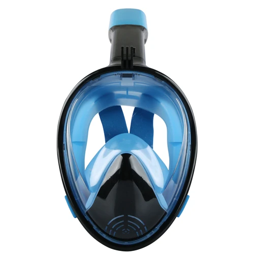 Full Face Snorkeling Mask Underwater Anti Fog Diving Mask Snorkel with Breathable Tube Swimming Training Scuba Diving Mask - Цвет: Blue Black