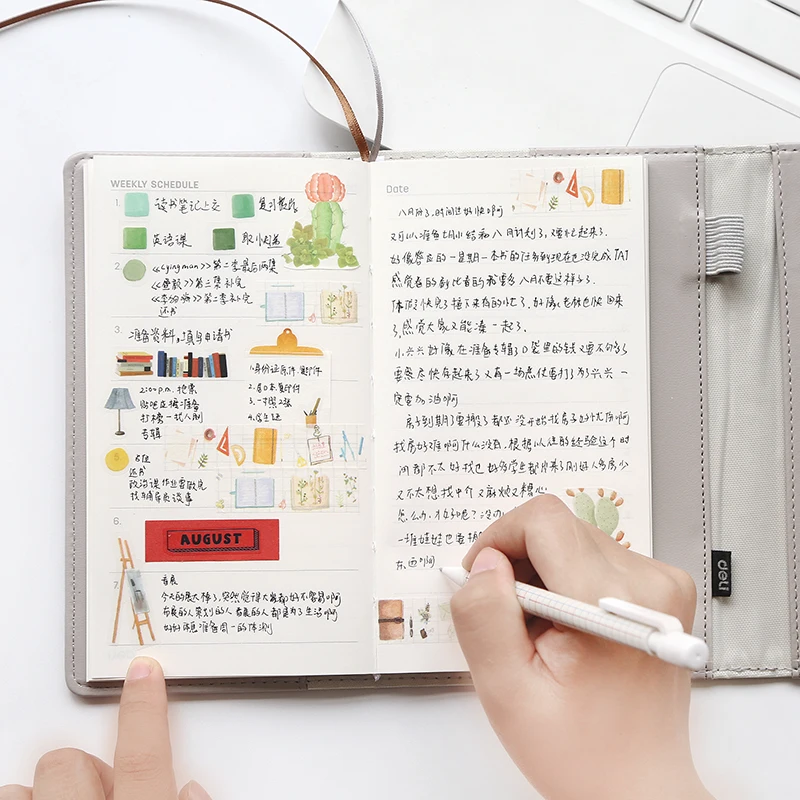 

Leather notepad travel pocket book notebook small fresh pocket book with wallet function