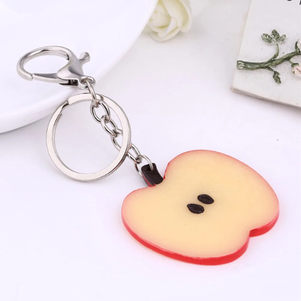 Свежие фрукты Форма брелок Apple оранжевый Pitaya Арбуз Лимон киви ключей Key Holder 8 видов стилей - Цвет: 08