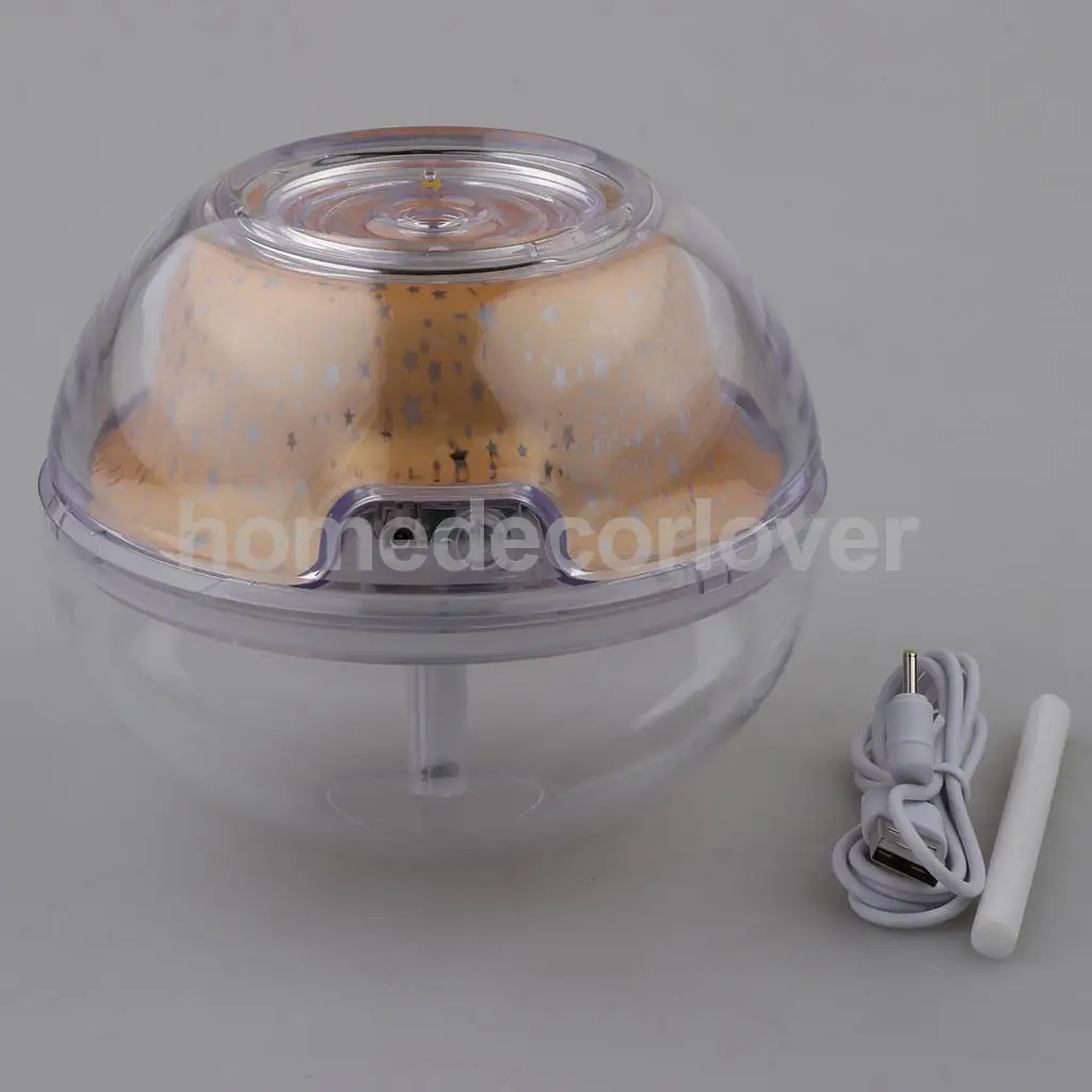 Star Moon Projection Lamp Silent Humidifier with LED Night Light for Kids Bedroom