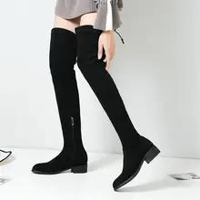 NAYIDUYUN Thigh High Boots Women Cow Leather Over The Knee High Riding Booties Low Heel Tall Shaft Punk Oxfords Winter Shoes nayiduyun thigh high boots women black leather over the knee booties med heel tall shaft punk sneakers chic riding greepers