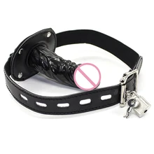 Silicone quente oral sexo boca pênis gag com bloqueio fivelas de couro bondage para casal dropshipping(China)
