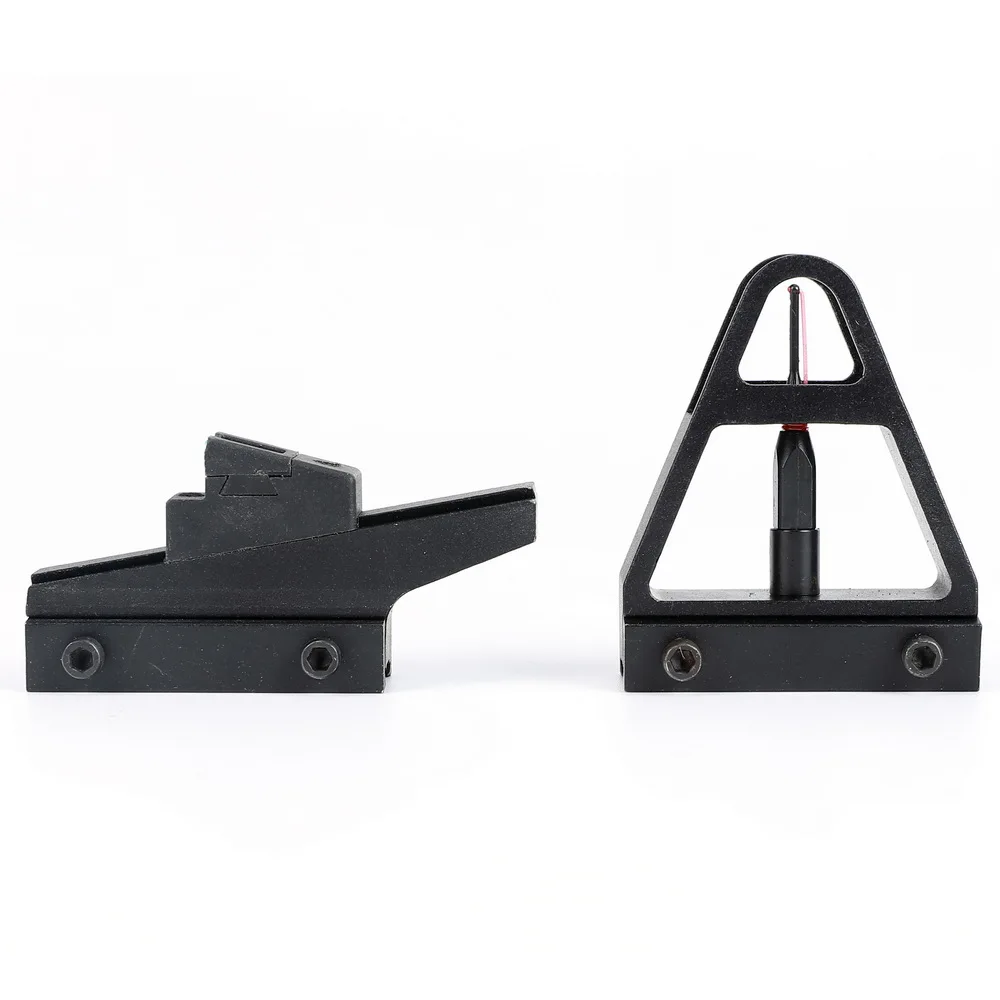 Hunting Adjustable Quick detachable Fiber Optic Open Front Rear Sights