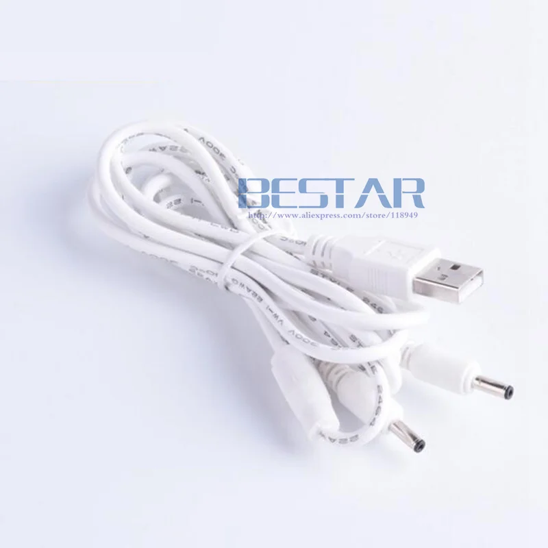Белый 1 в 2 выход USB к двойному DC 3 5x1 35 5 мм x 5/1 5*1 разъем зарядный кабель м фута|Кабели