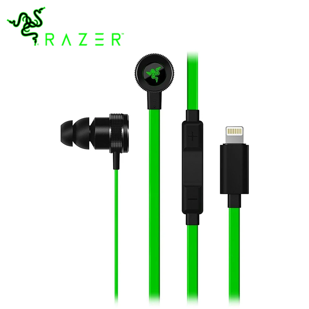 

Razer Hammerhead for iOS Earphones with In-Line Remote Port for Mic for Lightning Port for iPhone Gaming Music Earphones
