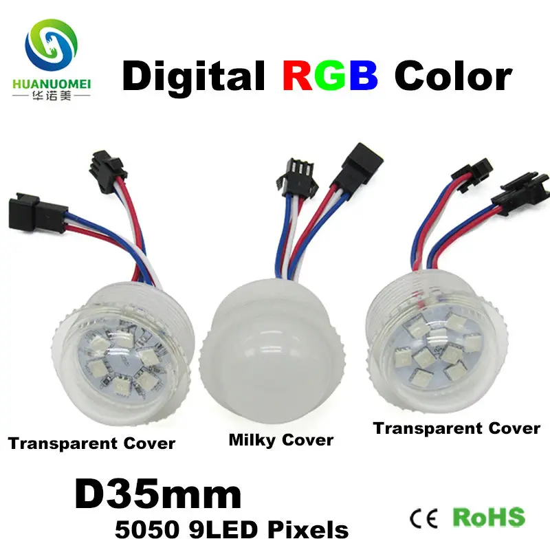 Цифровой 35 мм 9 светодиодный s UCS1903 водонепроницаемый смарт-5050 smd цветная(rgb) светодиодная Пиксельная лампа адресный модуль лампы парк атракционов огни