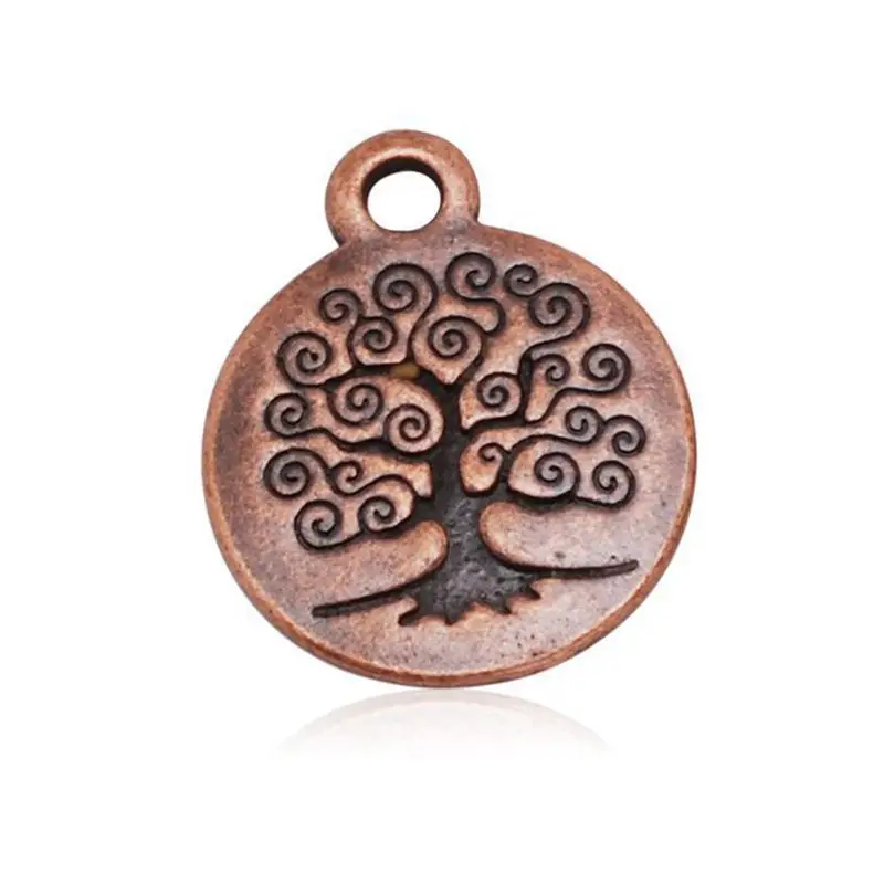 

19*15.5mm Tree of Life Charm Pendant For Bracelets, 20pcs/lot, Double Side Patterns, Antique Copper