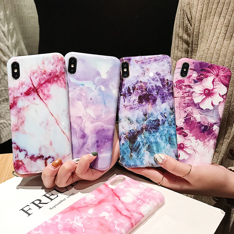 Роскошный Мраморный чехол для телефона iPhone 7 чехлы X XS MAX XR 6 6S 8 Plus мягкий
