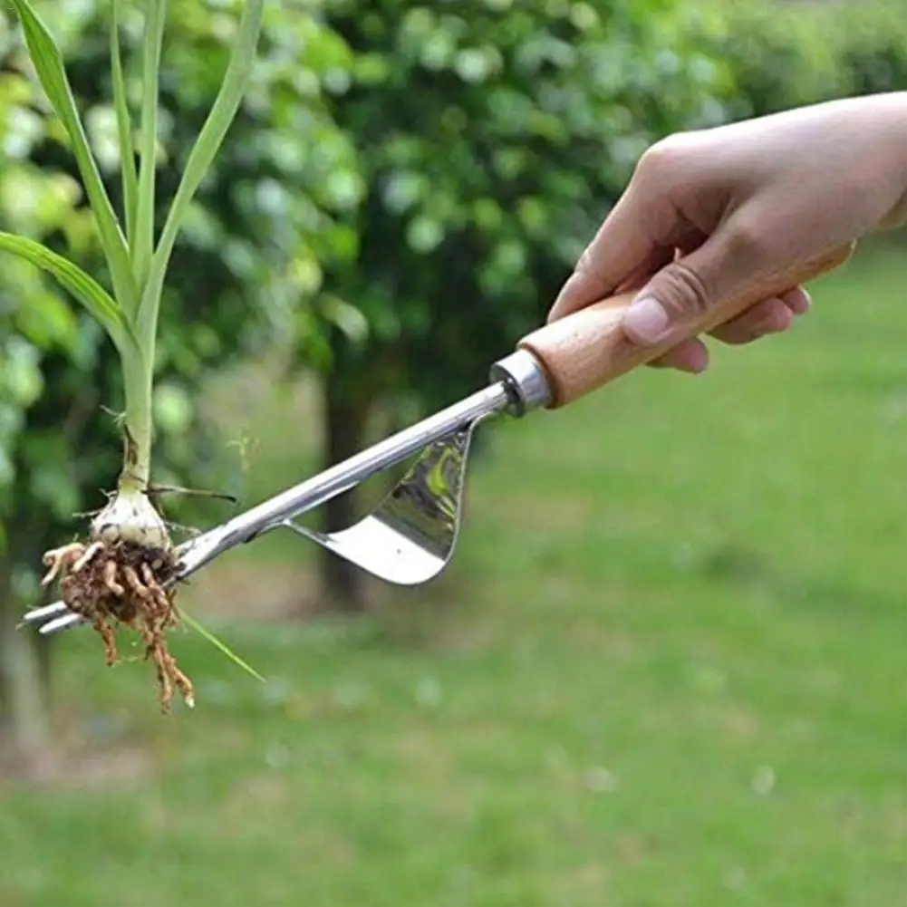 2 типа домашний ручной просечник с деревянной ручкой металлическая вилка рассадочная Съемник инструменты для прополки для сада