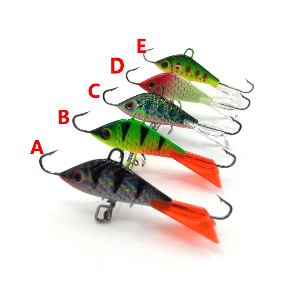

DNDYUJU Fishing Lure Winter Fishing Balance Ice Fishing Hook 50mm/7.5g Metal Fake Mini lead Bionic Lure