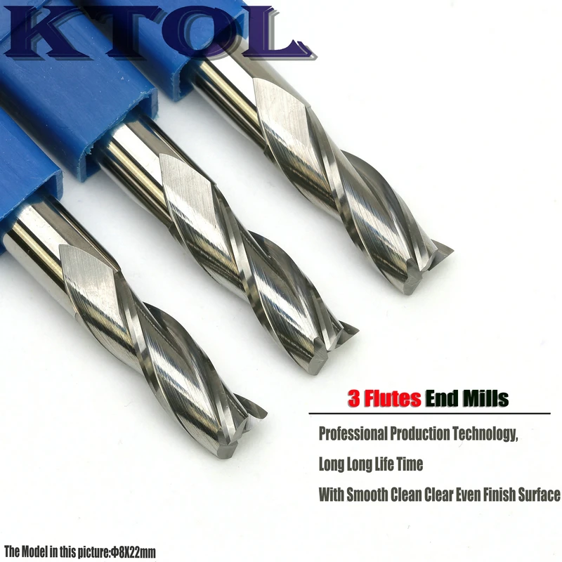 3 flutes End mILLS