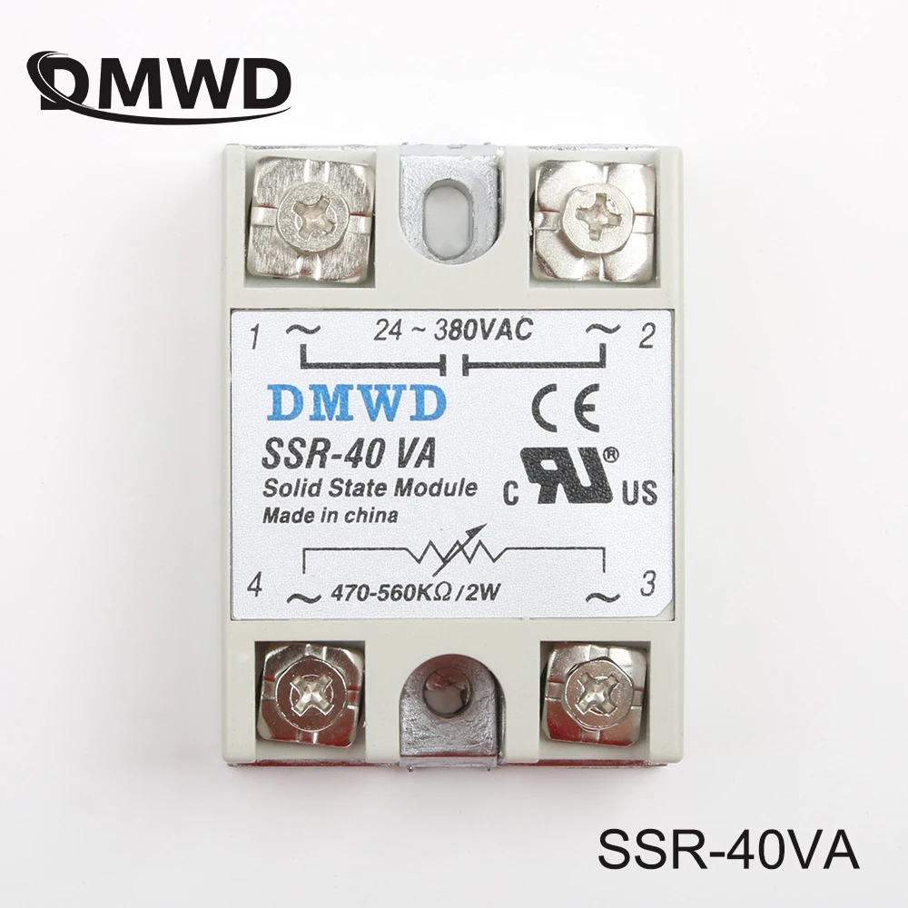

solid state relay SSR-40VA 40A actually 500K ohm TO 24-380V AC SSR 40VA relay solid state Resistance Regulator