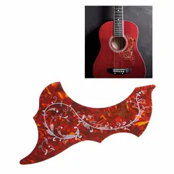 Лидер продаж Акустическая гитара накладкой Золотой Колибри царапинам пластина накладку Красный