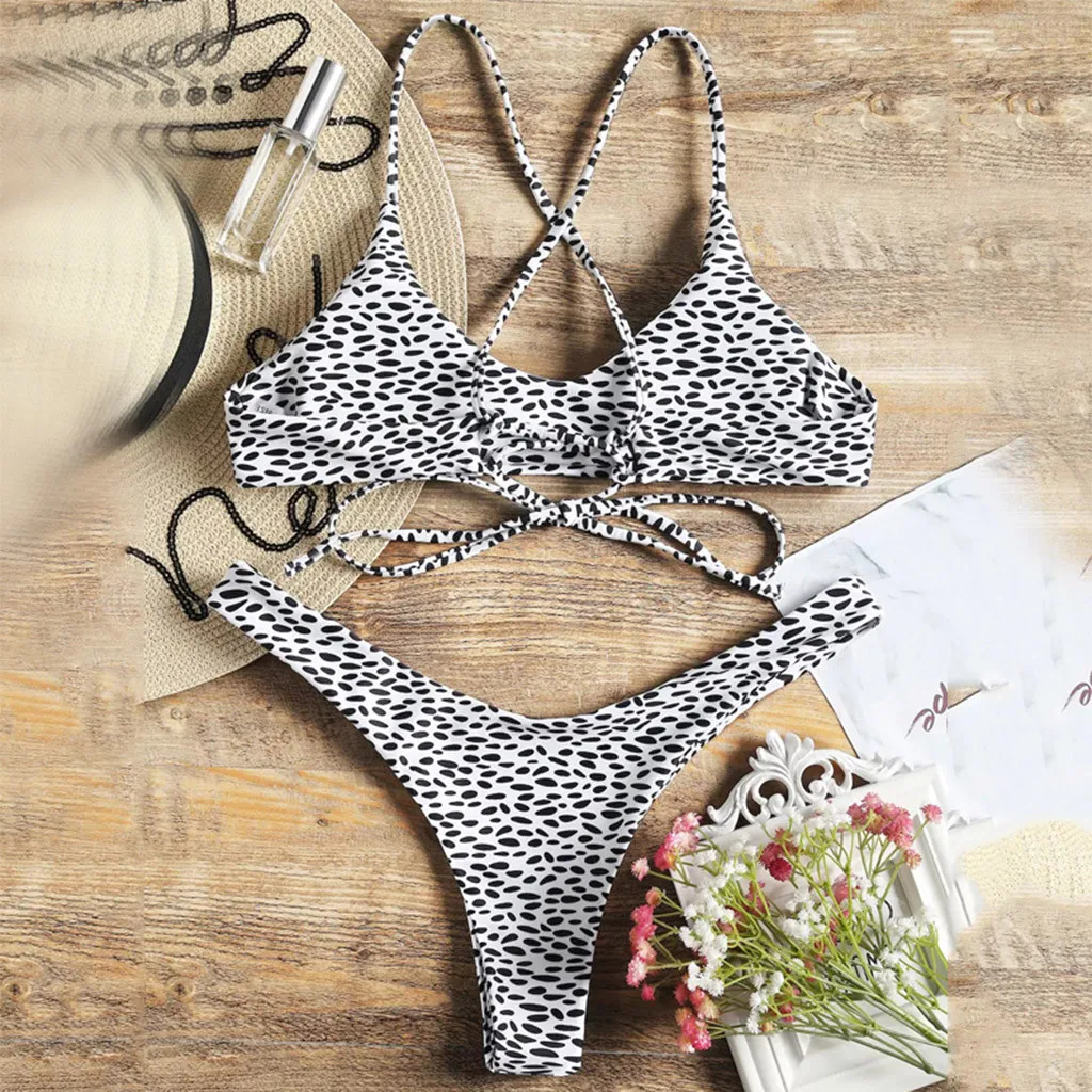 SAGACE черный и белый женский сексуальный бикини леопардовый 2019 хит продаж