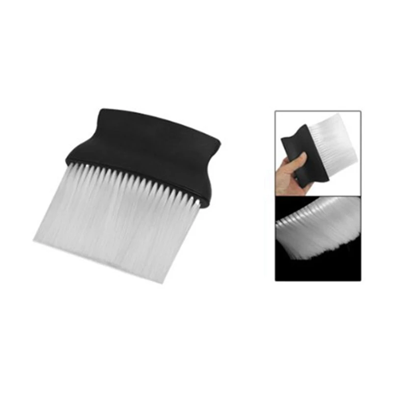 Черная белая пластиковая щетка для чистки волос для парикмахерской