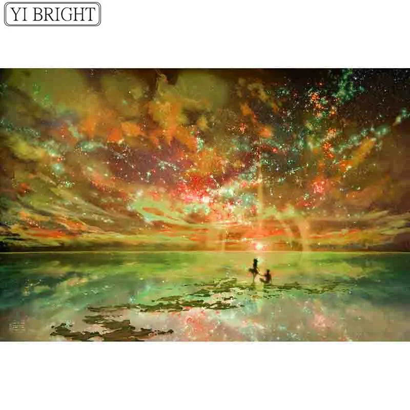 

5D DIY Full Square Diamond Painting Cross Stitch "space couple" 3D Diamond Embroidery Rhinestone Mosaic Home Decor Gift
