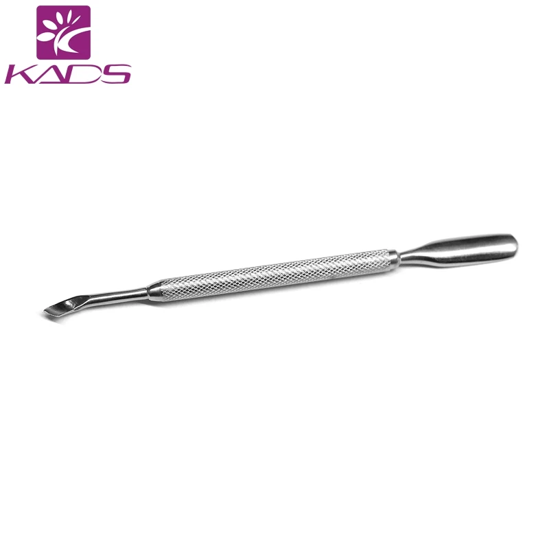 

KADS 1pc Nail Silver Salon Cuticle Pusher Dual Use Stainless Steel Cuticle Pusher Leftover Skin Remover Manicure Nail Tool
