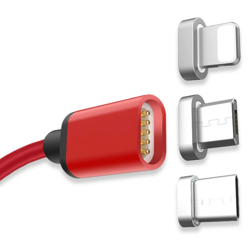 

Magnetic Cable Charger USB Type C/IOS/Micro usb LED Nylon Braided Magnet Charging Wire For iPhone X 8 7 6 5 Android Mobile Phone